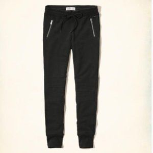 Hollister Black Zip Moto Joggers